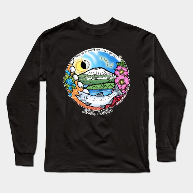 Sitka is on an Island Long Sleeve T-Shirt by Raven's Random